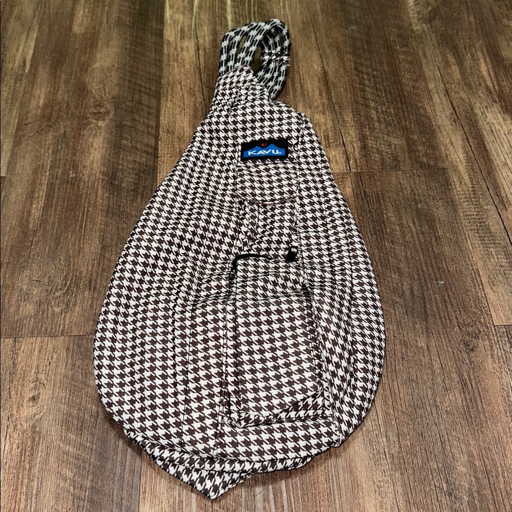 Kavu‎ Brown & White Houndstooth Backpack